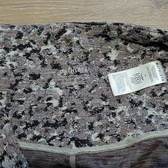 Athleta Elation Textured 7/8 Tight Meadow Decadent Chocolate Leggings Women's 3X - Picture 4 of 8